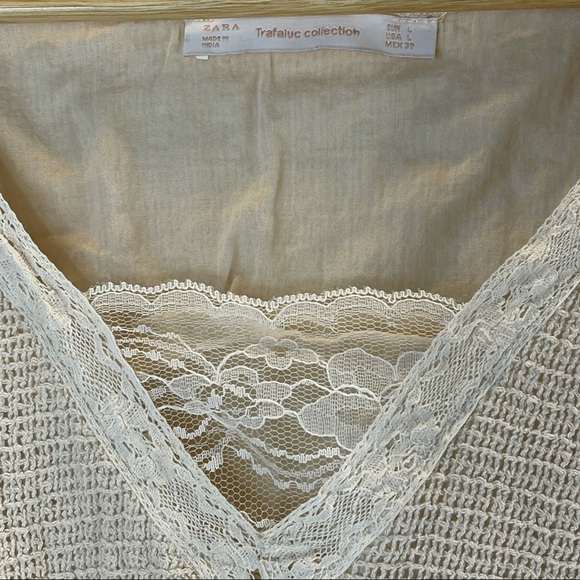 ZARA Trafaluc Collection Crochet & Lace Blouse - Picture 4 of 9
